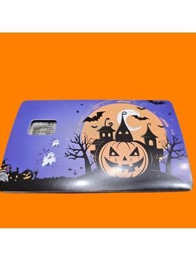 Haunted house & jack o'lanten credit card skin